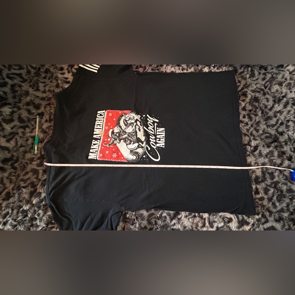 Iron oath, apparel, Black large T-shirt
 “ make America Cowboy again” - Picture 7 of 14